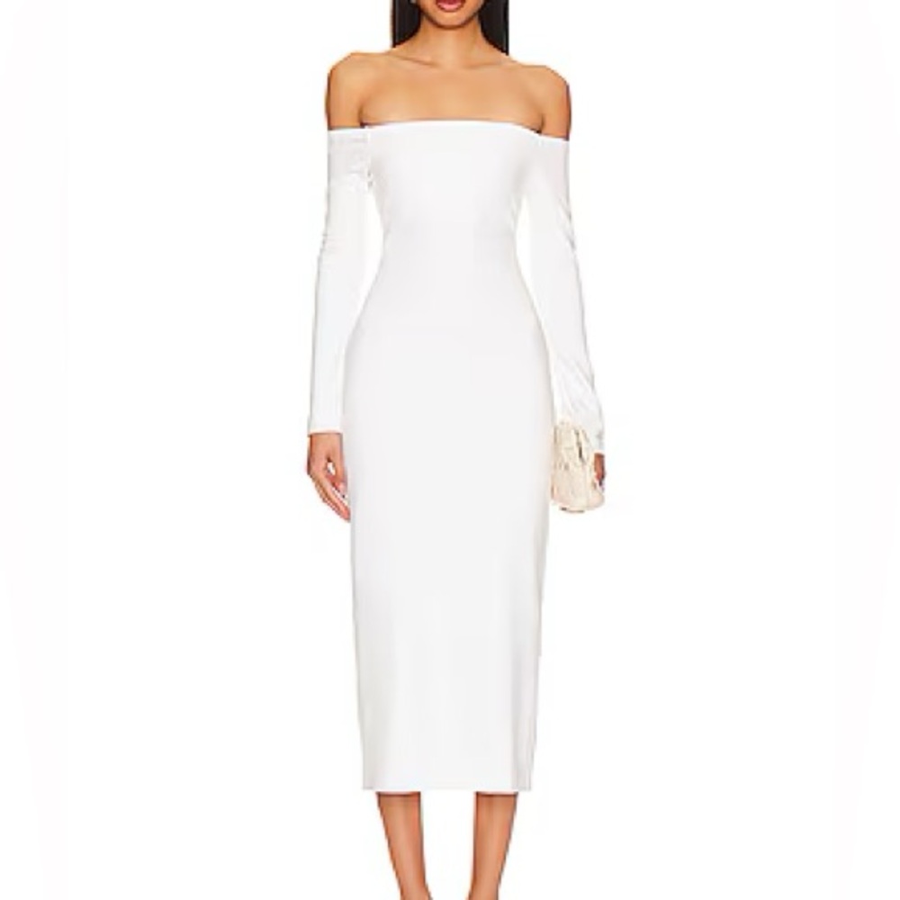 Enza Costa | NWT! Off The Shoulder Midi Dress In White Size: Small